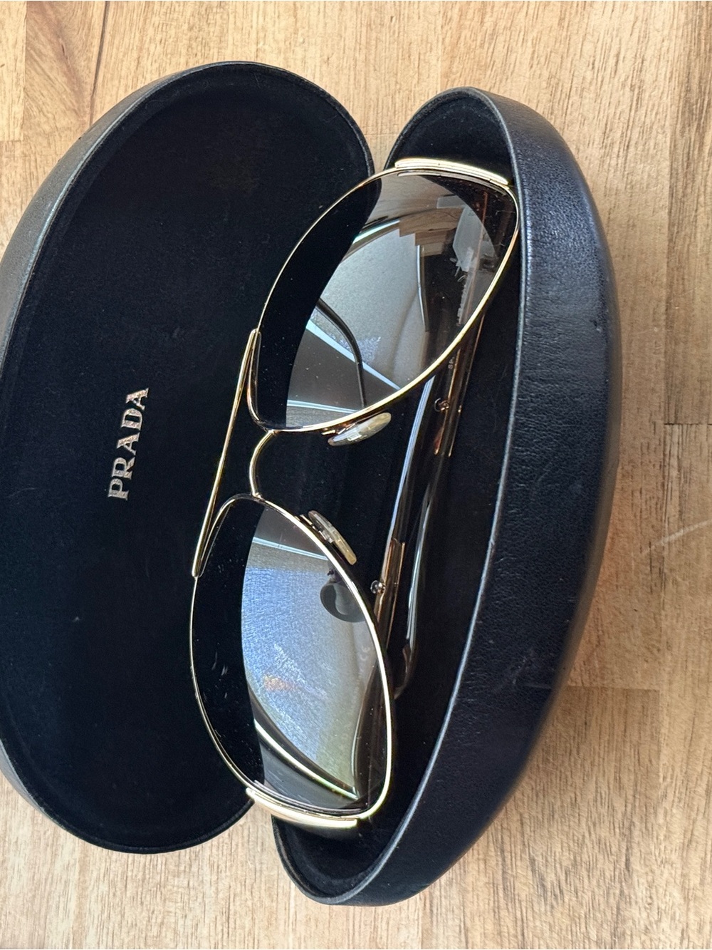 Vintage Prada Oversized Aviator Wrap Sunglasses - Picture 2 of 9